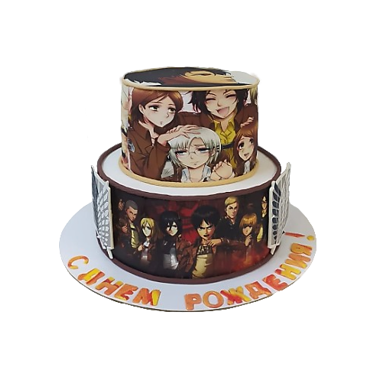 Торт заказной Атака титанов