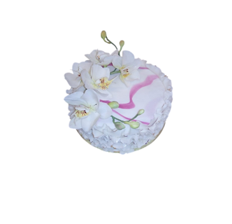 Торт заказной с орхидеями